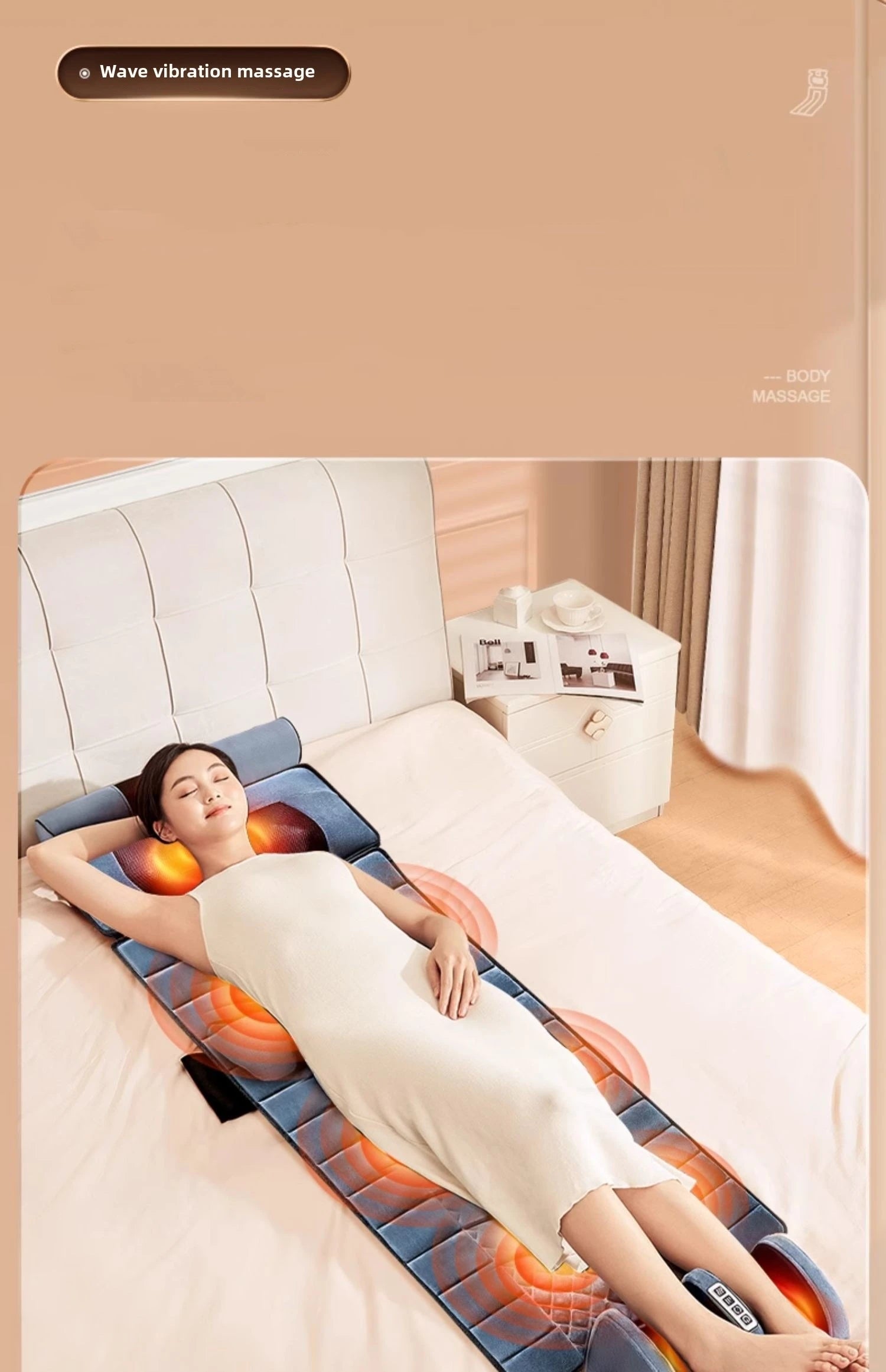 Full Body Massage Pad – 10-Zone Vibration with Heat & Kneading Pillow